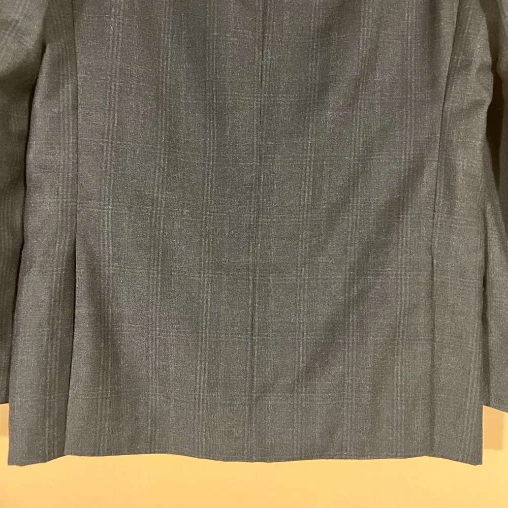 Egara Mens 100% Wool Slim Fit Suit Jacket
